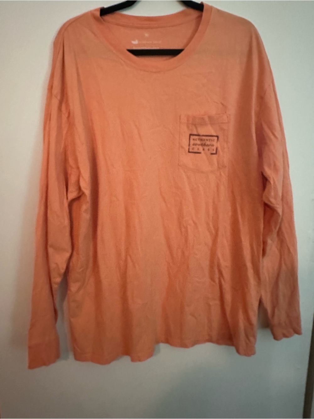 Southern Marsh Long Sleeve Pocket Tee - Peach